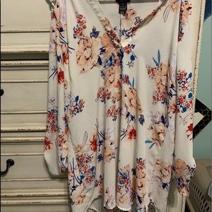 Floral sheer shirt